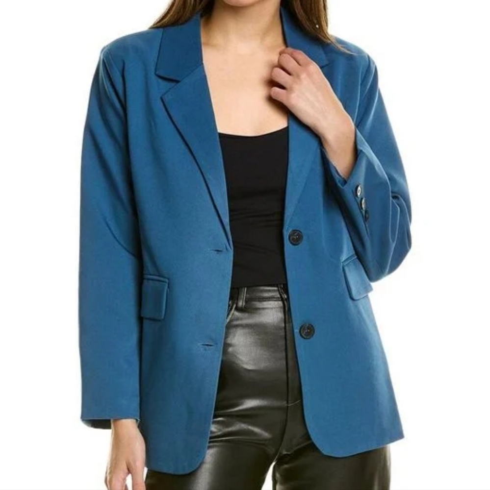 Reveriee‎ Blue Button Front Blazer Brand New Size Small